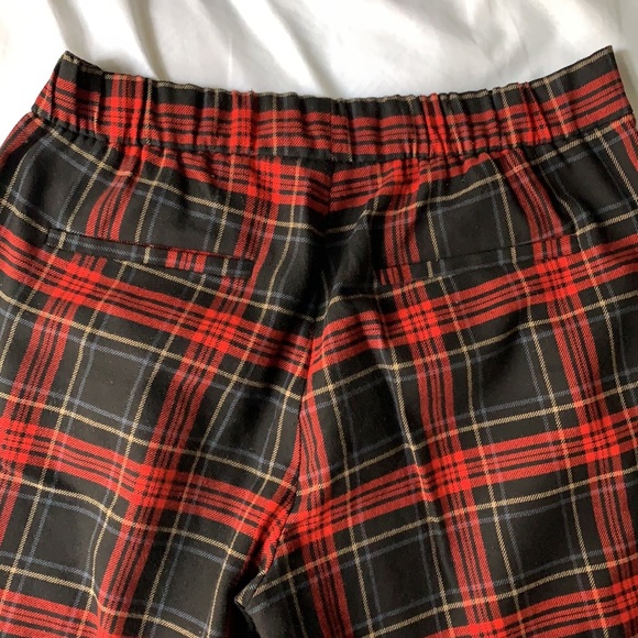 Zara Red & Black Plaid Pants - Picture 3 of 5